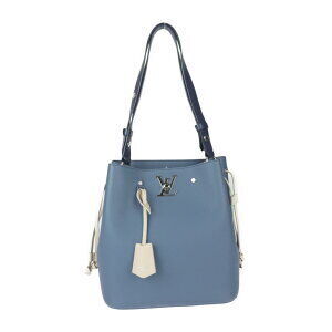 Louis Vuitton Lockme Bucket handbag blue jean taurillon Shoulder Bag